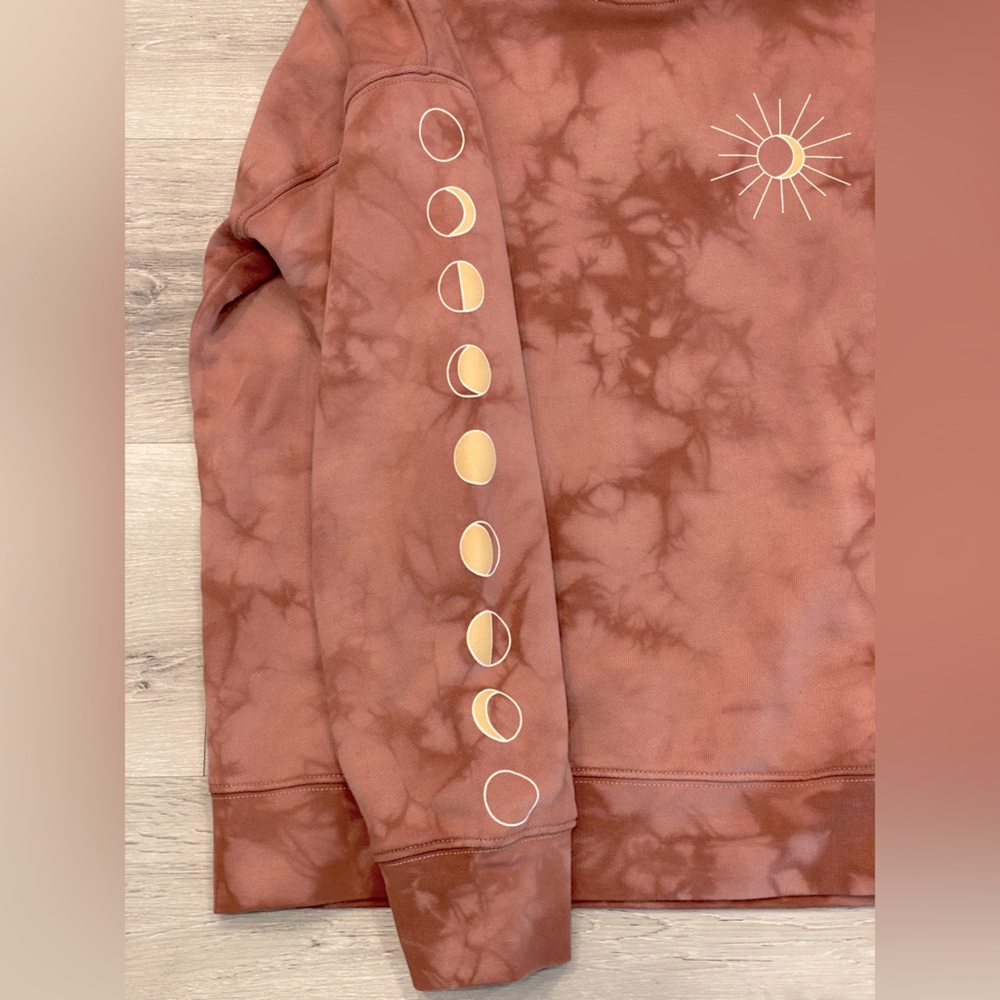 MADEWELL Moon Phases Tie Dye Crewneck Pullover Sweatshirt Women’s Size:Small EUC - Picture 6 of 10